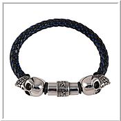 Украшения handmade. Livemaster - original item Men`s leather bracelet No. 19 accessories steel 316L. Handmade.