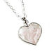 Heart pendant, Rose quartz pendant in silver gift March 8, Pendants, Moscow,  Фото №1