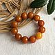 Bracelet made from Baltic amber, color is coffee with milk, Bead bracelet, Kaliningrad,  Фото №1