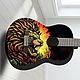 Гитара с инд.принтами "Лев" (для примера). Гитары. Guitar & Ukulele art Studio. Ярмарка Мастеров.  Фото №6