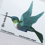 Материалы для творчества handmade. Livemaster - original item Felt pattern for brooch Hummingbird Green. Handmade.