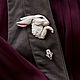 Brooch needle: ' Lepus,' the hare, art Nouveau. Stick pin. House Of The Moon Dew. Online shopping on My Livemaster.  Фото №2