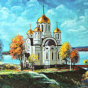 Картины и панно handmade. Livemaster - original item Oil painting Samara Church of St. George. Handmade.