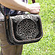 Leather bag 'Celtic coat of arms' - Black Anthracite. Classic Bag. schwanzchen. Online shopping on My Livemaster.  Фото №2