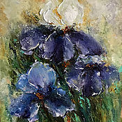 Картины и панно handmade. Livemaster - original item Iris painting, oil painting. Handmade.