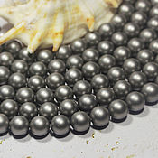 Материалы для творчества handmade. Livemaster - original item Majorca Pearl 8mm Grey Semi-matt beads Textured. Handmade.