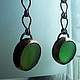 Pendientes de hierba Verde, cobre, vidrio, Earrings, St. Petersburg,  Фото №1