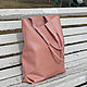 Кожаная женская сумка шоппер коричневая сумка-мешок. Сумка-мешок. Migoto_bags. Ярмарка Мастеров.  Фото №4
