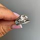 17. Кольцо с натуральным морганитом и аквамарином, 4.0 ct. Кольца. Елена. Интернет-магазин Ярмарка Мастеров.  Фото №2
