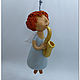 angel with saxophone. Bell. Ceramics. Bells. smile in clay. Online shopping on My Livemaster.  Фото №2