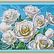 Set for embroidery with beads of 'White roses', Embroidery kits, Ufa,  Фото №1