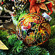 Ball with stained glass painting. Christmas decorations. clubakm (clubakm). My Livemaster. Фото №6