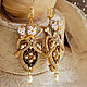 Soutache earrings beaded Rococo, Earrings, Krasnodar,  Фото №1