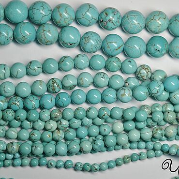 Материалы для творчества ручной работы. Ярмарка Мастеров - ручная работа Нить, Говлит окрашенный, бусины 4/6/8/12мм. Handmade.