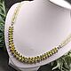 Necklace natural zircon and cubic zirconia under olivine / chrysolite. Necklace. naturalkavni. My Livemaster. Фото №4