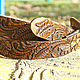 Brown leather belt 'Golden sand', Straps, Krasnodar,  Фото №1
