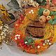  Autumn wreath, decoration for table, door, window display, Interior elements, Moscow,  Фото №1