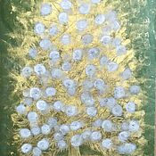 Картины и панно handmade. Livemaster - original item Painting golden tree with lights 