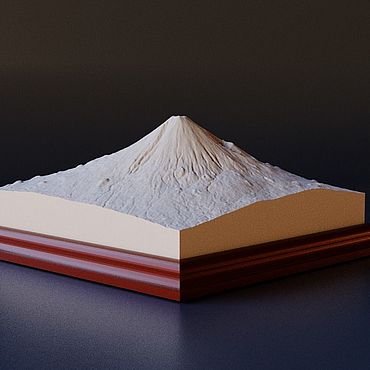Цифровые товары ручной работы. Ярмарка Мастеров - ручная работа 3D модель вулкана Фудзи. Handmade.