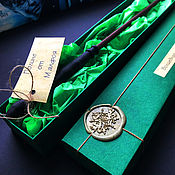 Сувениры и подарки handmade. Livemaster - original item Draco Malfoy`s magic Wand a box with a coat of arms. Handmade.