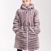 Одежда handmade. Livemaster - original item Coats: Grey mouton fur coat. Handmade.