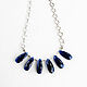 Quartz necklace, blue necklace, elegant handmade necklace. Necklace. Irina Moro. My Livemaster. Фото №5