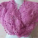 Openwork scarf, mohair, pink. Scarves. Cozy corner (nadejdamoshkina). Online shopping on My Livemaster.  Фото №2