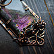 Colgante de cobre con labradoritom el Collar con la labradorom colgante Púrpura, Necklace, Ulan-Ude,  Фото №1
