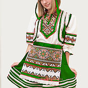Русский народный костюм+кокошник. Цветовая гамма
