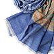 Шаль пашмина "Denim" (100% кашемир). Платки. SaraswatyShop Шали Пледы Палантины. Ярмарка Мастеров.  Фото №6
