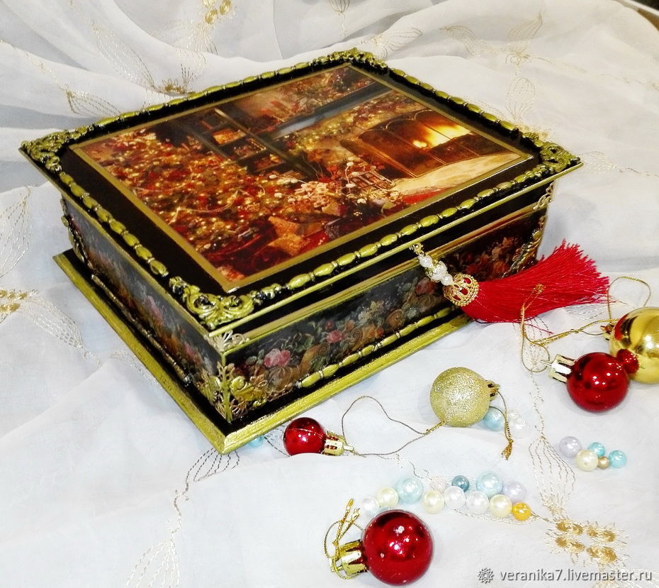Шкатулка "Рождество" – заказать на Ярмарке Мастеров – HGL5PRU ...