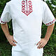 Order Men's Slavic shirt 'RUSICH' white. KubanLad. Livemaster. . People\\\'s shirts Фото №3