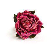 Украшения handmade. Livemaster - original item Elastic Hair Band Rose Fuchsia Leather Flower Decoration Gift. Handmade.