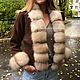 Жакет из кашемира цвета «каштан» с опушкой из куницы. Кардиганы. Polinella Furs Exclusive. Интернет-магазин Ярмарка Мастеров.  Фото №2