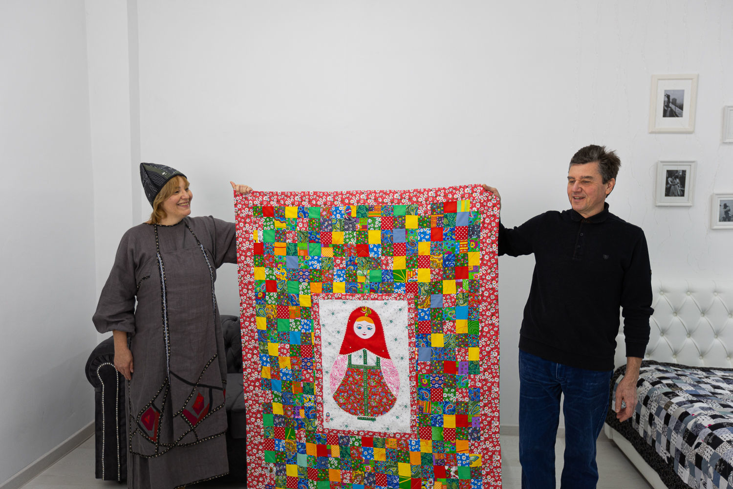 Blanket 120 h160 cm Matryoshka on cotton wadding, Blanket, Moscow,  Фото №1