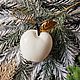  A white apple is a toy for the Christmas tree. Christmas gifts. Porcelain story. Online shopping on My Livemaster.  Фото №2