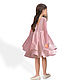 Элегантное платье с рукавами, розовое. Платье. Mi-Mi-Mi-шка & Ko. Интернет-магазин Ярмарка Мастеров.  Фото №2