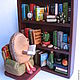 Library. Miniature figurines. smile in clay. Online shopping on My Livemaster.  Фото №2