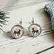 Earrings 'Christmas deer', Earrings, Moscow,  Фото №1