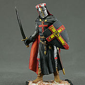 Сувениры и подарки handmade. Livemaster - original item Tin soldier 54 mm. in the painting. The middle ages. Teutonic knight. Handmade.