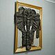 Заказать Картина из кожи "Слон "Самурай". Ольга Губина (Art-and-Craft). Ярмарка Мастеров. . Картины Фото №3