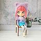 МК по шапочкам для куклы Blythe - Зайка, Кошечка, Лягушечка. Одежда для кукол. Knitblythe. Ярмарка Мастеров.  Фото №6
