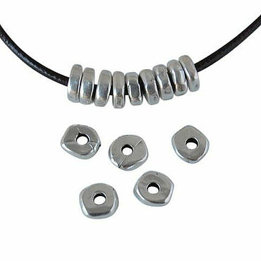 Украшения ручной работы. Ярмарка Мастеров - ручная работа Бусина рондель для круглых шнуров. Handmade.