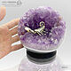 Scorpion 925 silver inside sphere of Geode with pearl and Swarovski, Figurines, Moscow,  Фото №1