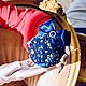 Елочный шар кружевной  синего цвета ручной работы, Новогодние сувениры, Москва,  Фото №1
