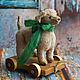 Order Little Dog vintage style on the wooden cart. Tatyana Kosova (tatyanakosova). Livemaster. . Teddy Toys Фото №3