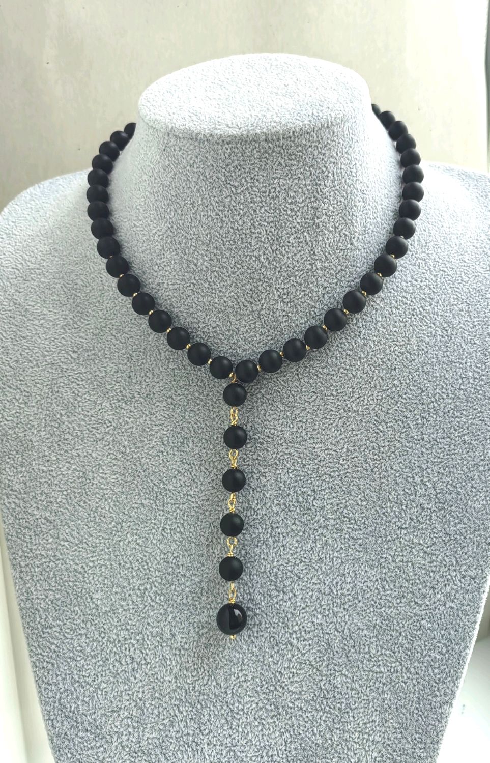 Колье из черного Агата в интернет-магазине Ярмарка Мастеров по цене ...