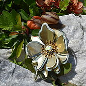 Винтаж handmade. Livemaster - original item Princess snail. Brooch-flower.. Handmade.