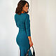 Order Sheath Dress Wave, figure-hugging dress blue. mozaika-rus. Livemaster. . Dresses Фото №3