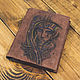 Cover / organizer made of leather with pyrography ' Pharaoh'. Notebooks. G.L.A.D.. My Livemaster. Фото №4